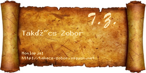 Takács Zobor névjegykártya